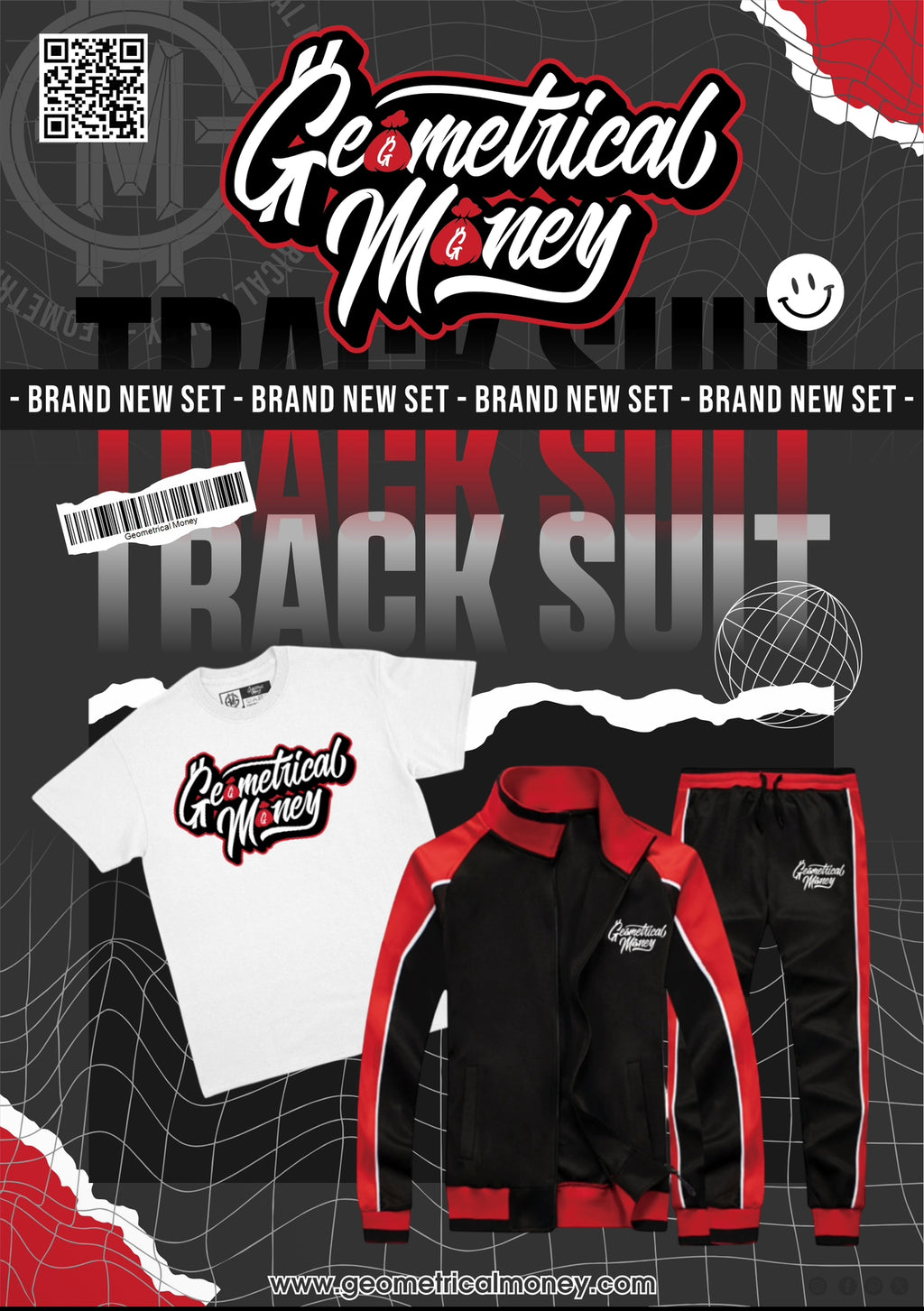 Track Suit & Tee’s Red/Black