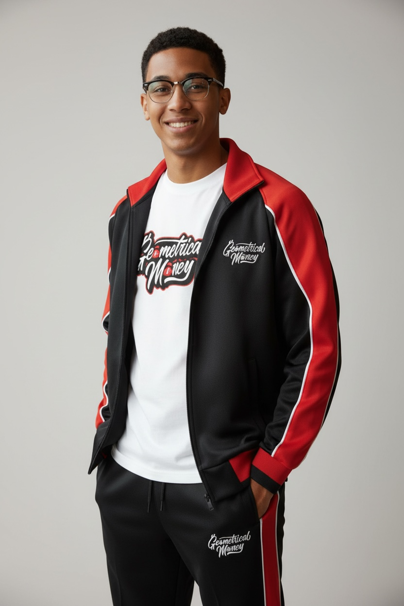 Track Suit & Tee’s Red/Black