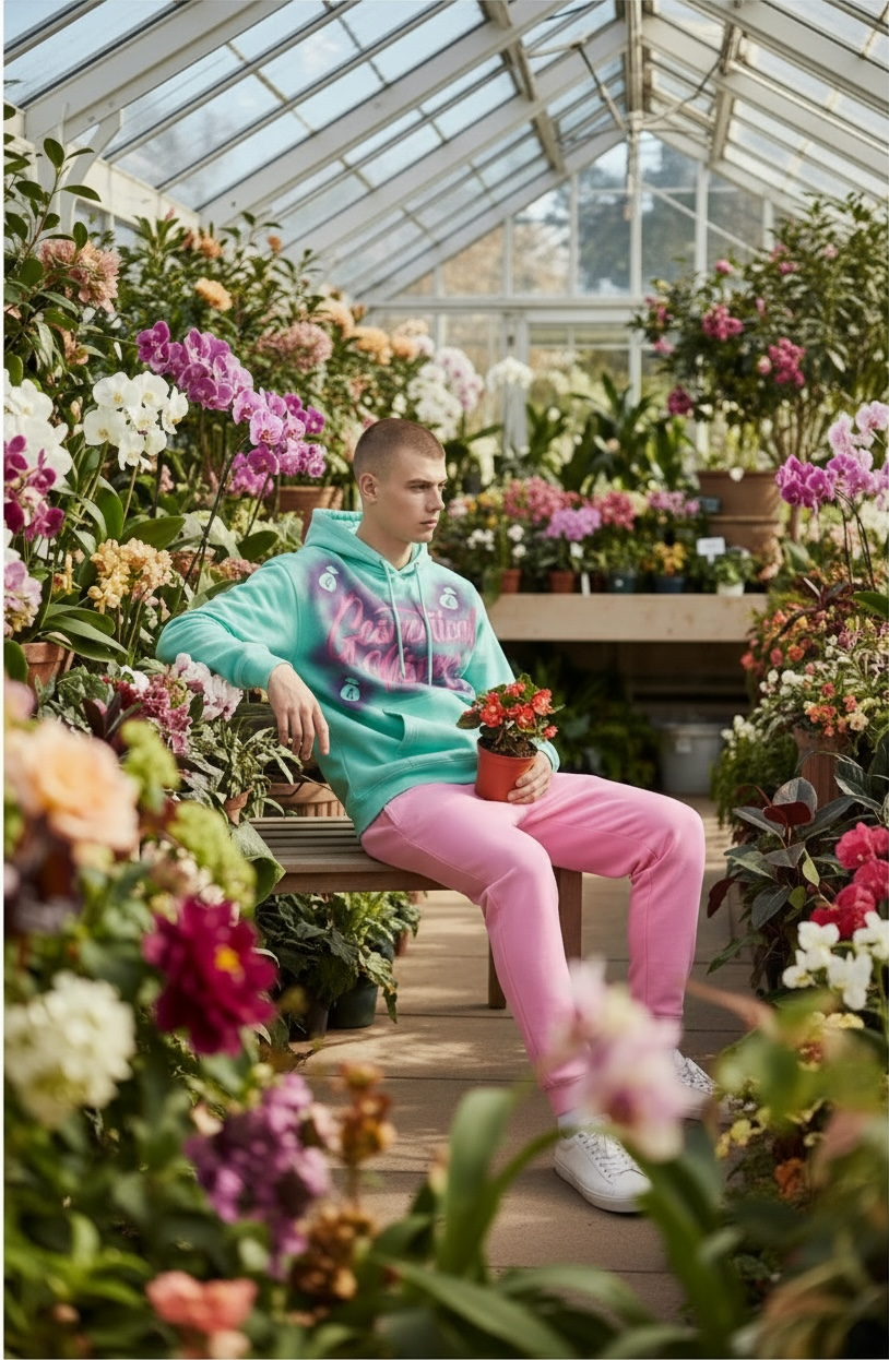 One of One Purple& Pink Painted Mint Hoodie (Pre Order) March into Your Favorite Pop Up Shop Release