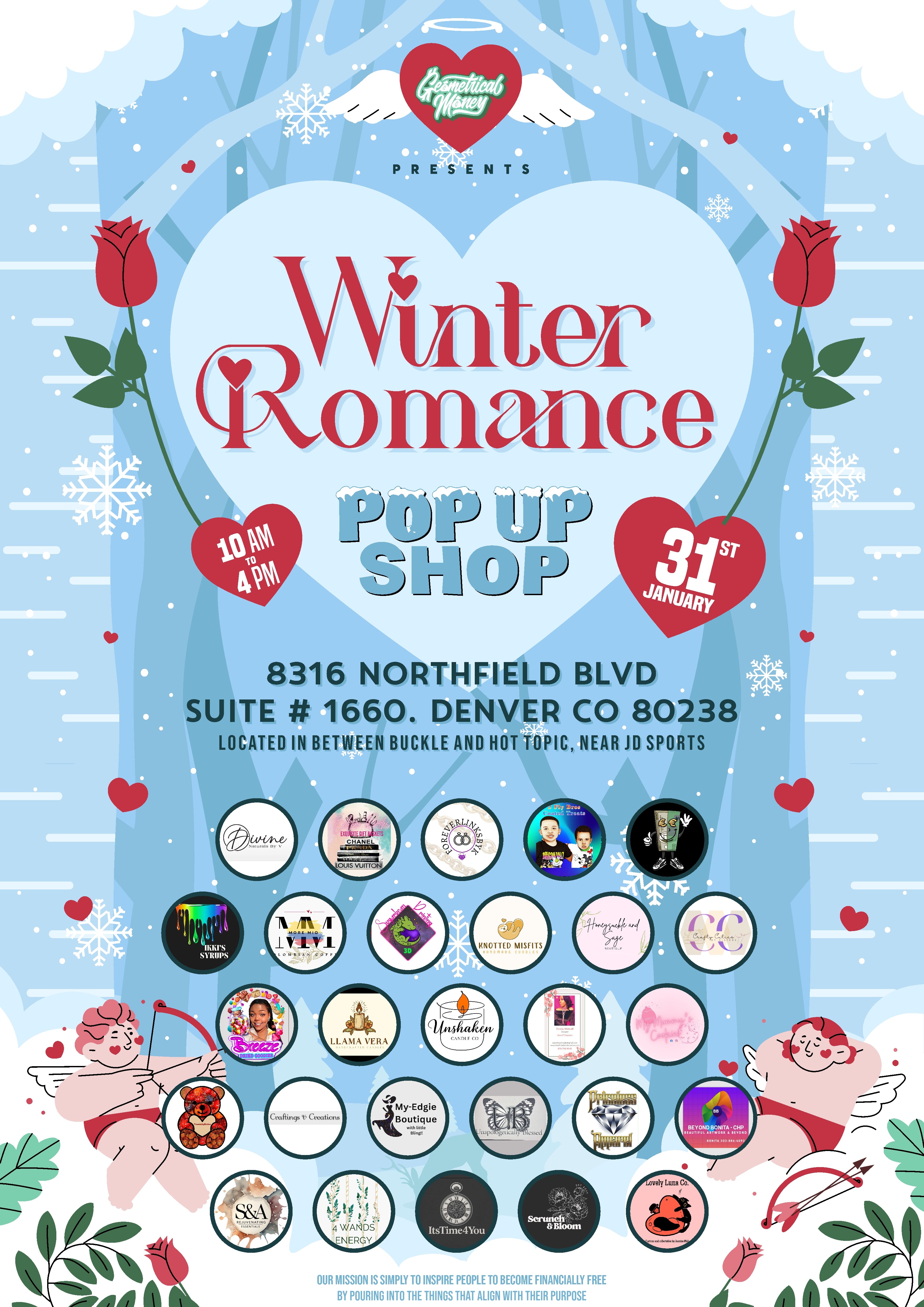 1/31 Winter Romance Pop Up Shop