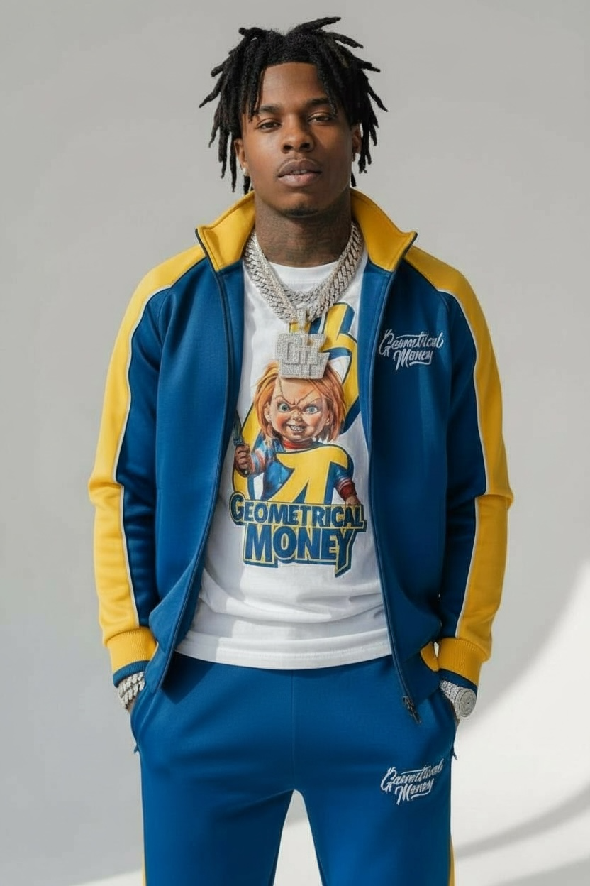 Track suit & Tee’s Blue/Yellow