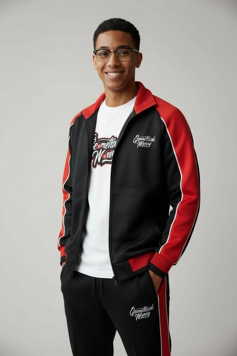 Track Suit & Tee’s Red/Black