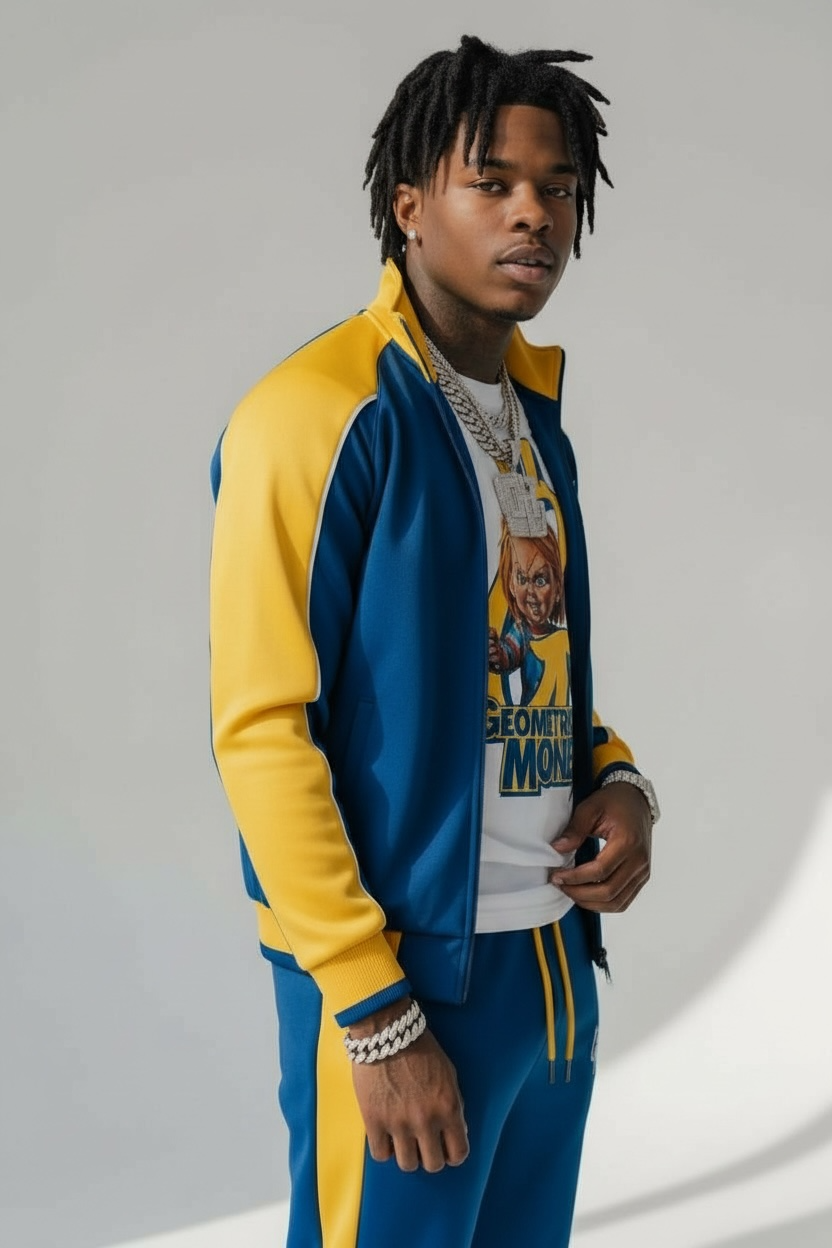 Track suit & Tee’s Blue/Yellow