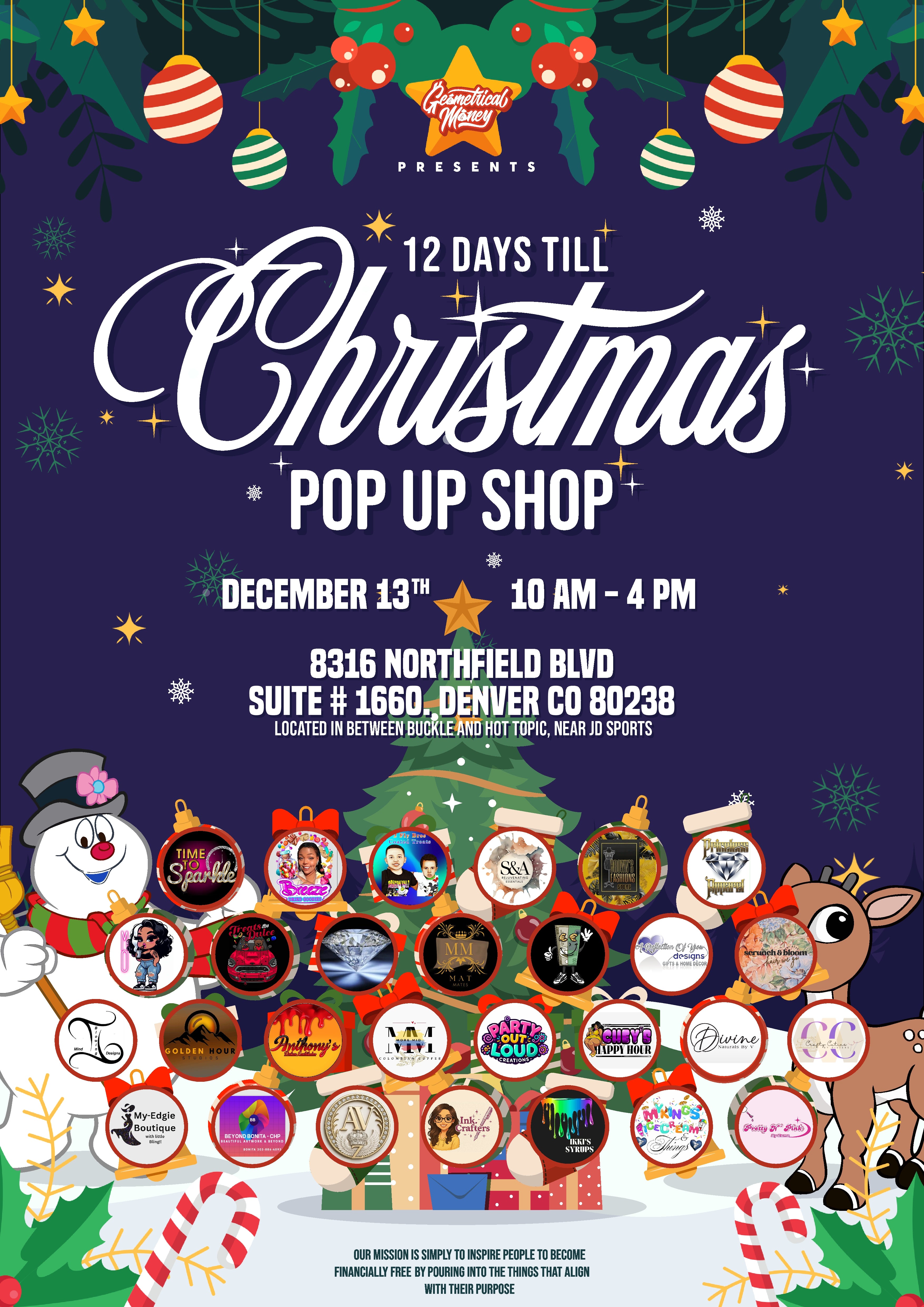 12 Days Till Christmas Pop Up Shop