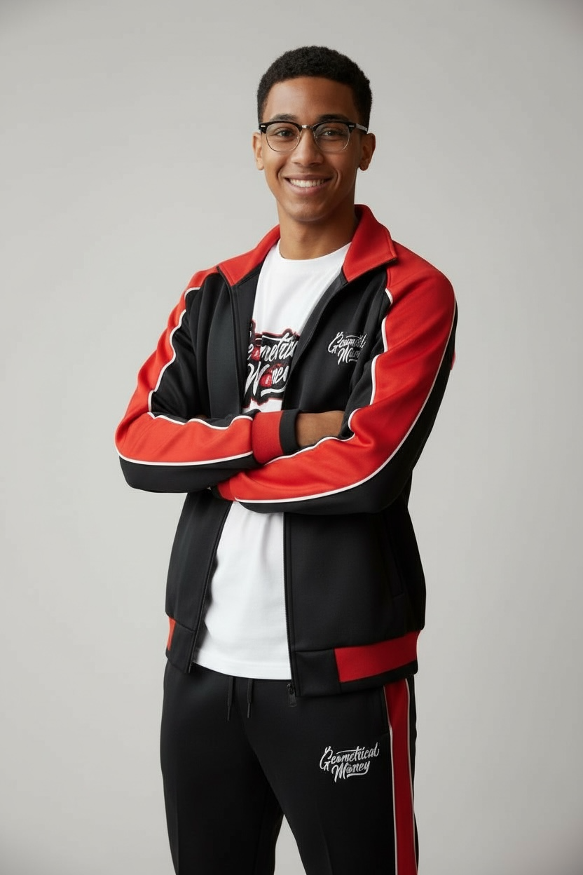 Track Suit & Tee’s Red/Black