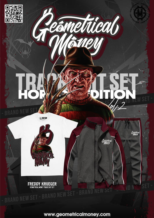 Burgundy/Grey Track Suit & Tee’s