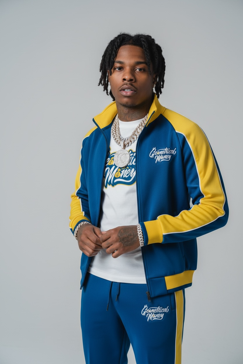 Track suit & Tee’s Blue/Yellow