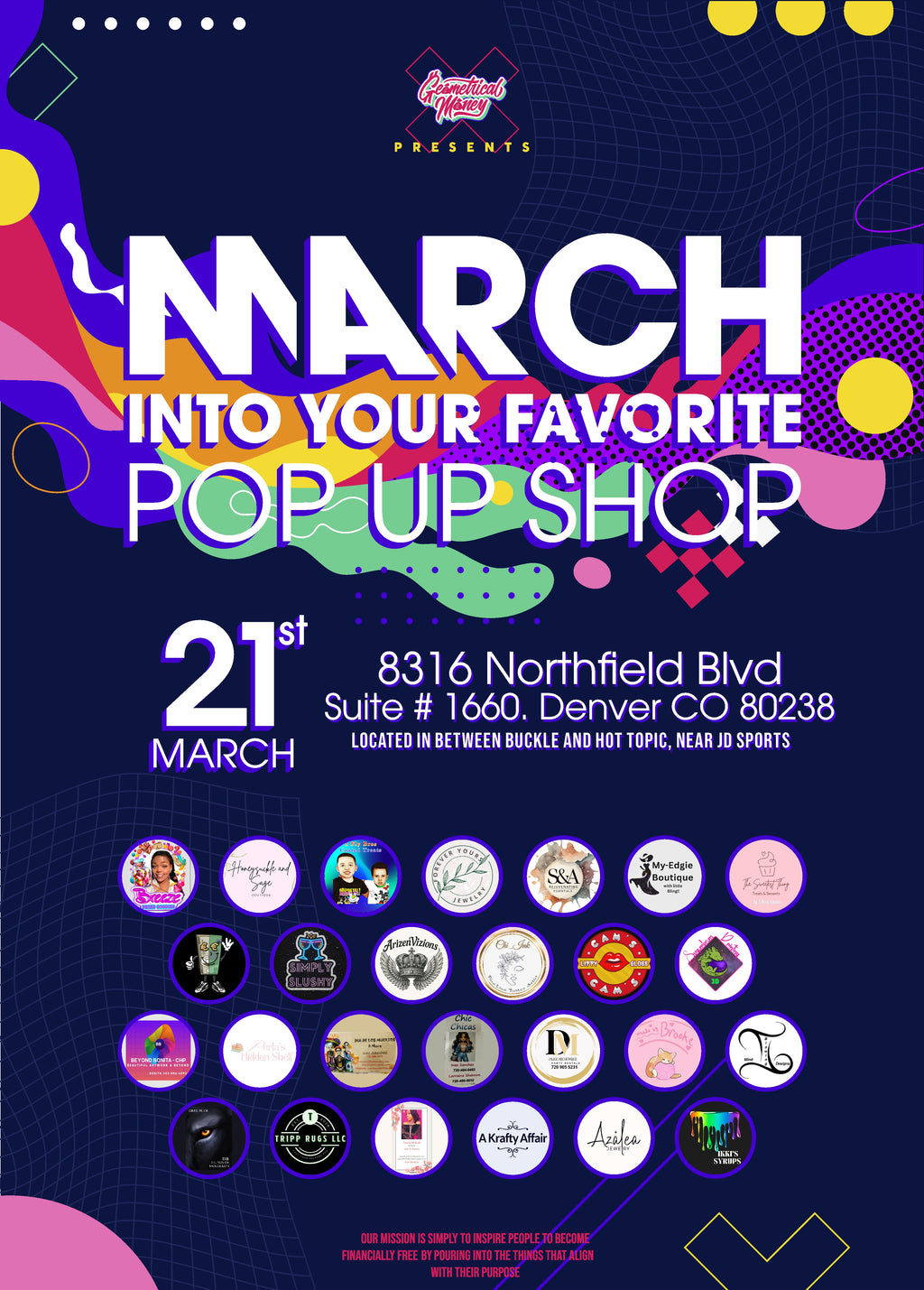 3/21 March Into Your Favorite Pop Up Shop